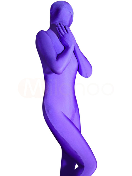 Purple Lycra Spandex UnisexZentai Suit 2908 1