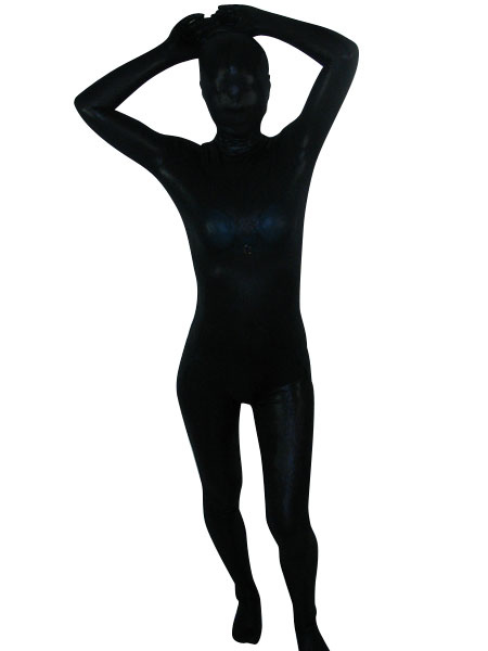 Milanoo Halloween Morph Suit Black Lycra Spandex Zentai Suit
