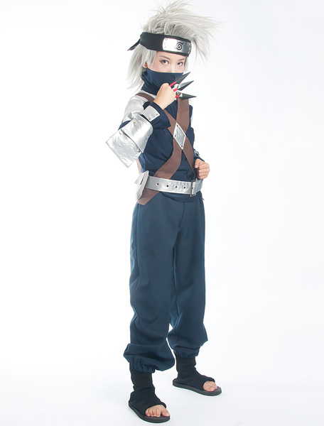 

Naruto Hatake Kakashi Halloween Cosplay Costume, Black
