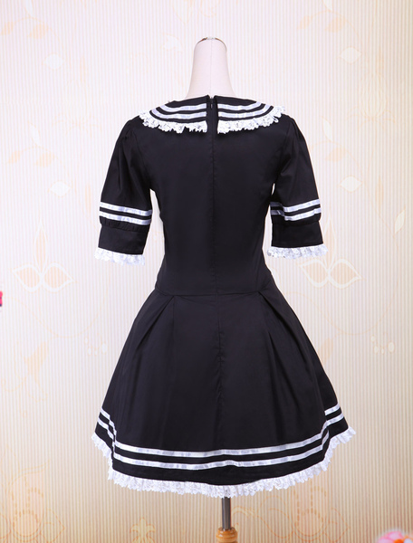 Süßes Lolita Kleid mit kurzen Ärmeln und weißer Schleife от Milanoo WW