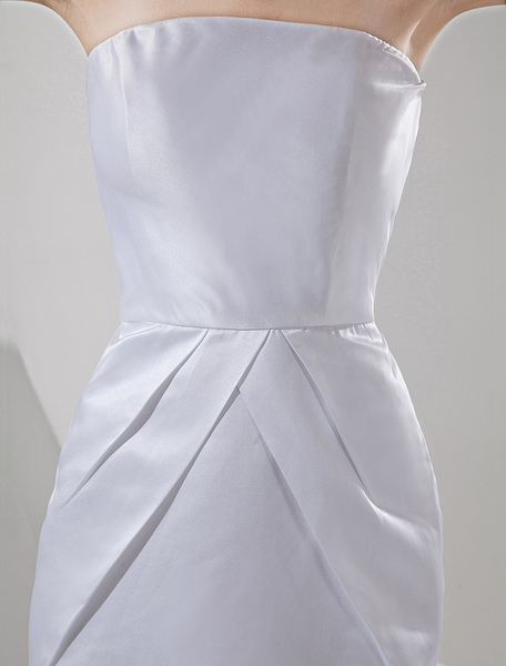 Etui-Brautkleid aus Satin in Weiß от Milanoo WW