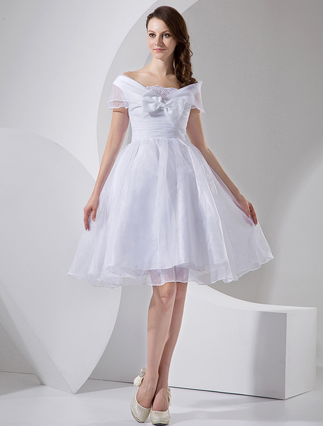 A-Linie-Brautkleid aus Taft in Weiß от Milanoo WW