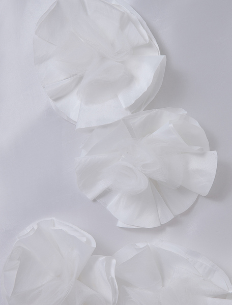 Wunderschönes A-Linie-Brautkleid aus Taft mit trägerlosem Design und Falten knielang in Weiß от Milanoo WW
