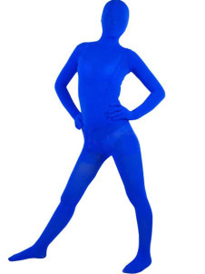 Image of Carnevale Fantastico blu seta velluti Suit Zentai Halloween