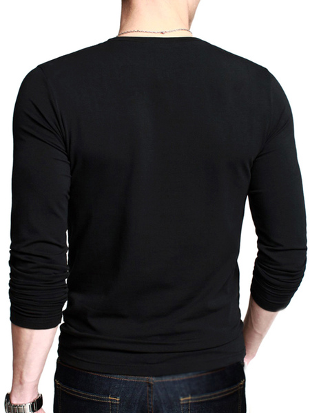 Rundhalsausschnittliches klassisches Herren T-Shirt aus Baumwolle от Milanoo WW