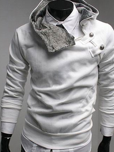 Image of Men Black Hoodie Cotton Sweatshirt Hooded Long Sleeve Assassins Creed Hoodie