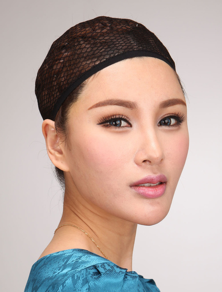 Image of Wigs Accessories Mesh Wig Cap Synthetic Black