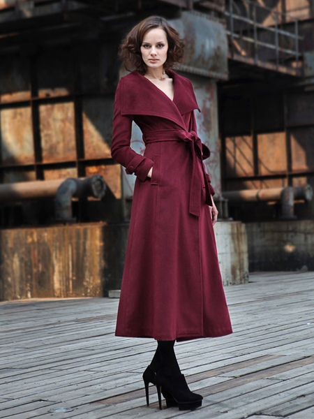 Milanoo Light Tan Wool Wrap Coat For Woman от Milanoo WW