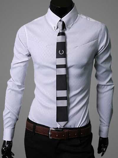 Heißer Verkauf Slim Fit Hemd mit Button-Down-Ansatz от Milanoo WW