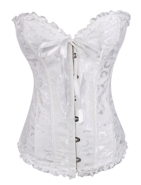 Image of Sexy Ruched Jacquard Bustier