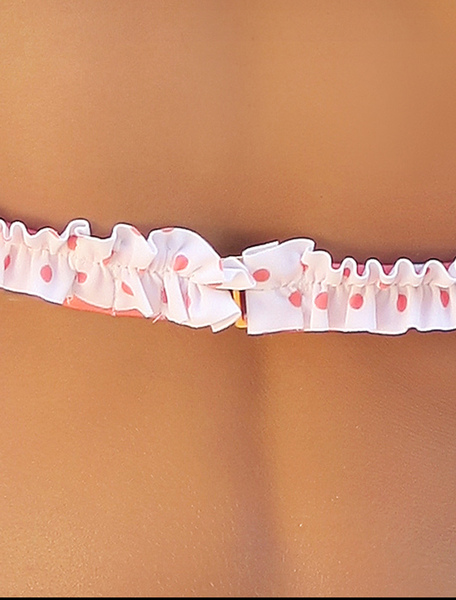 Süßes Bikini Set aus Spandex und Polyester mit Rüschen от Milanoo WW