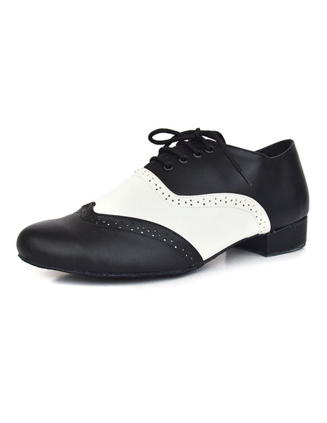 Image of Men's Color Block Lace Up Ballroom Shoes