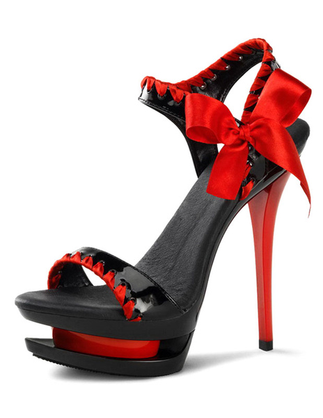Image of Piattaforma Sexy scarpe tacco alto sandali tacco alto sandali 5 7 pollici Open Toe contrasto colore donna