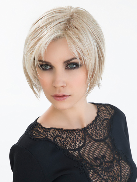 

Athletic Wigs Straight Layered Short Synthetic Wigs, Ivory