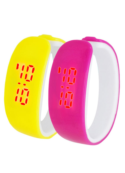 

LED Sport Watch Fashion Unisex Touchscreen Irregular Rubber Band Plastic Wrist Watch