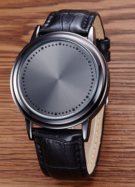 Weiße Led Watch Unisex Touchscreen Leder Band digitale Armbanduhr от Milanoo WW