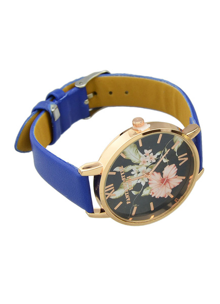 Hübscher Damen Armbanduhr Leder mit Printmuster rund от Milanoo WW