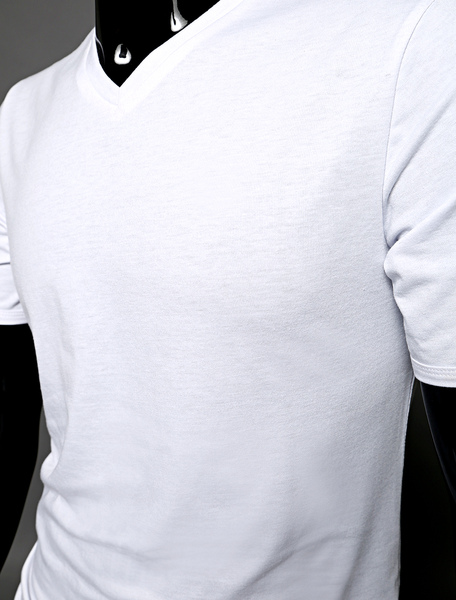 Preiswertes klassisches Herren T-Shirt aus Baumwolle mit V-Ausschnitt und hoher Qualität от Milanoo WW