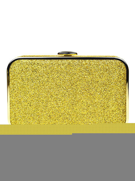 

Wedding Clutch Bag Gold Glitter Horizontal Evening Handbags, Black;silver;blond