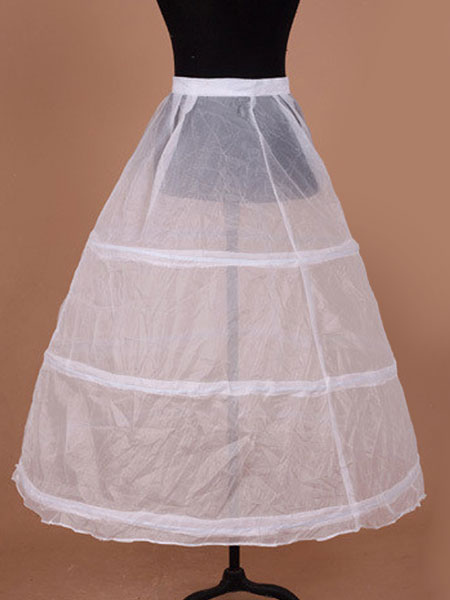 milanoo.com Ivory Wedding Petticoat Tulle A Line Boneless Bridal Petticoat
