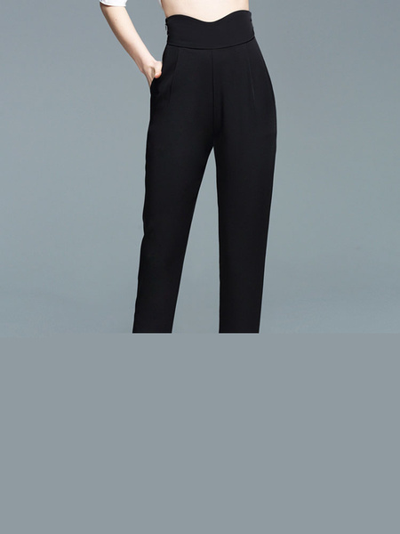 

High Waisted Pants Women's Black Tapered Harem Style Pencil Pants