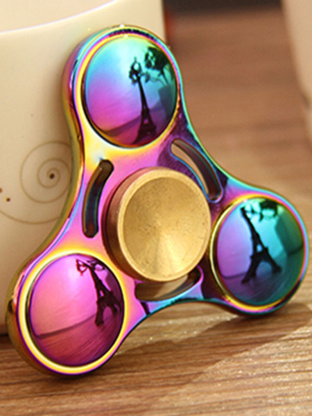 

Finger Fidget Spinner Alloy Rainbow Color Hand Toys Triangle Stress Reducer Personalized Valentines
