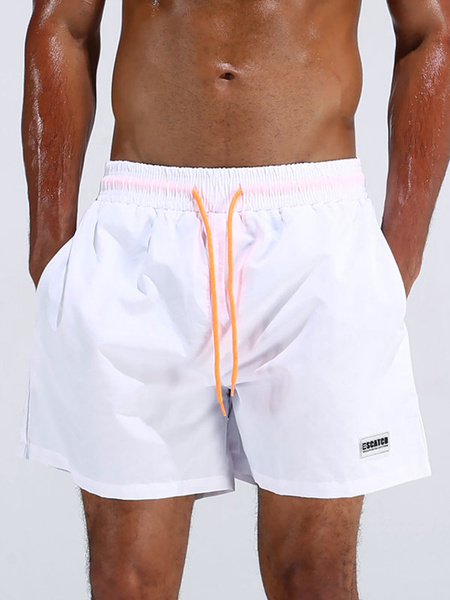

Men's Summer Shorts Drawstring Pockets Polyester Casual Capri Shorts