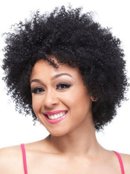 

Black Afro Wigs Tousled Deep Wave Curly Women's Short Wigs