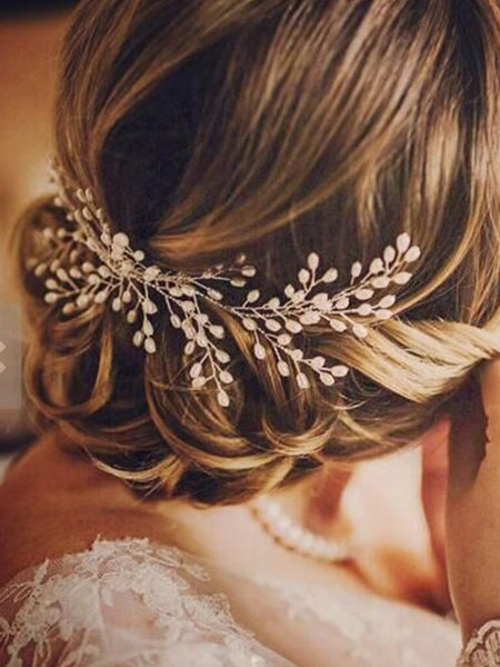 Milanoo Wedding Hair Accessories Ivory Pearls Alloy Bridal Headpieces