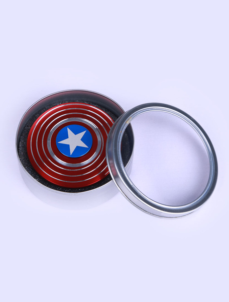 Captain American Shield Alloy Fidget Spinner Marvel Comics Superheld Fidget Spinner  in Rot Metall от Milanoo WW