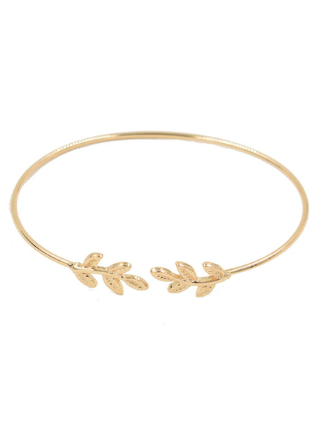 

Women's Open Bracelet Leaf Alloy Bangle Bracelet