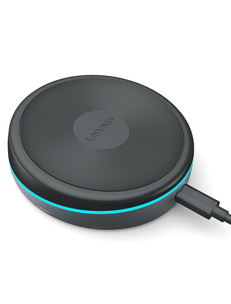 

Lenovo Wireless Charger Rotatable Pad 10w IPhone Wireless Charging Samsung Fast Charger (No AC Adapt