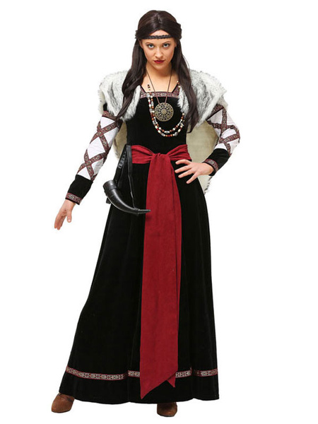 Image of Costumi Retro per Donne marrone scuri di poliestere rinascimenti