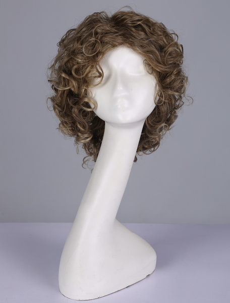 

Curly Tousled Wig Deep Volume Curl Light Brown Short Women Wig