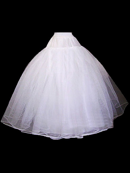 milanoo.com White Wedding Petticoat Tulle Bridal Crinoline Underskirt Slip