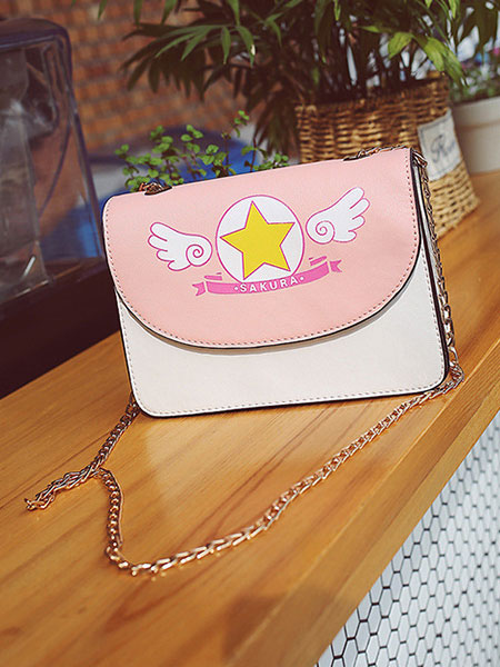 Milanoo Sweet Lolita Shoulder Bag Cardcaptor Sakura Print Pink Lolita Bag