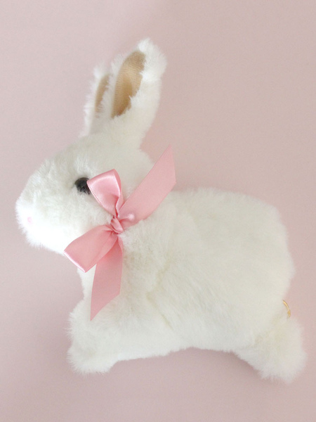 Milanoo Sweet Lolita Handbag Cute Bunny Faux Fur Bow Pearl Lolita Shoulder Bag
