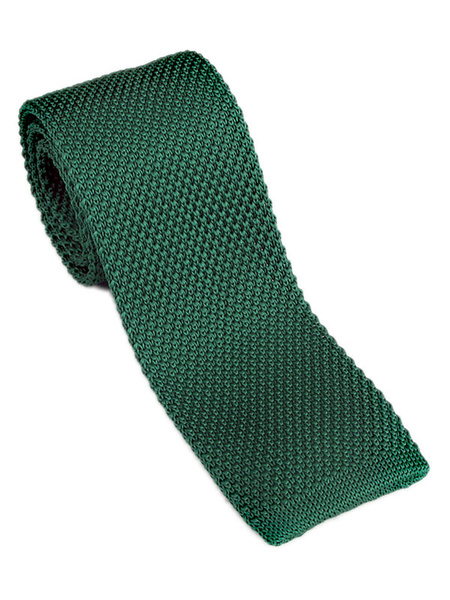 Image of Men Square Necktie Solid Color Casual Knit Tie