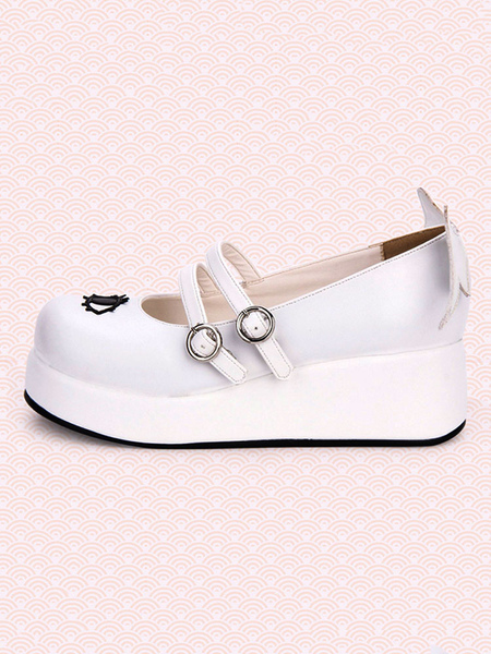 Image of Sweet Lolita Pumps Strappy Buckle Cut Out Scarpe Lolita Flatform Wing