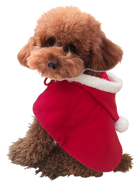 Milanoo Dog Christmas Costume Cat Cloak Santa Claus Red Pet Clothing