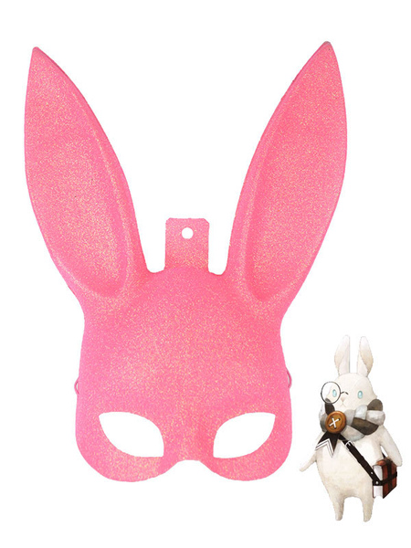 Image of Sexy Bunny Girl Mask Costume Ariana Grande Costume Rabbit Ear Face Black Halloween Masquerade Cosplay Accessories