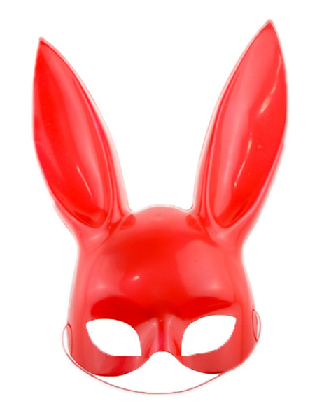 Image of Sexy Bunny Girl Mask Costume Ariana Grande Costume Rabbit Ear Face Masquerade Red Halloween Cosplay Accessories