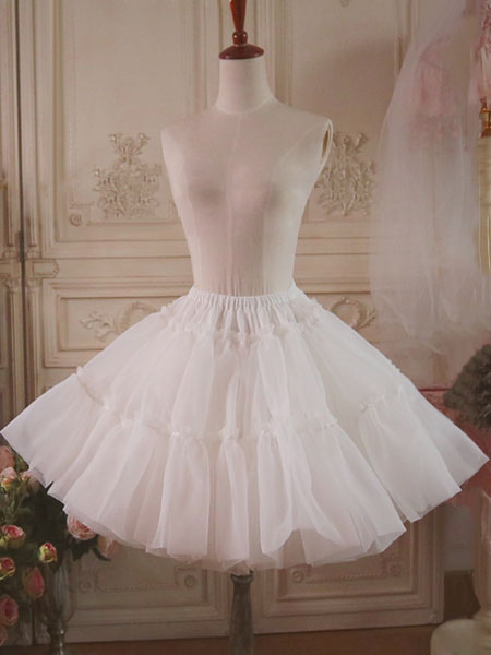 milanoo.com White Lolita Petticoat Ruffle Voile Lolita Underskirt