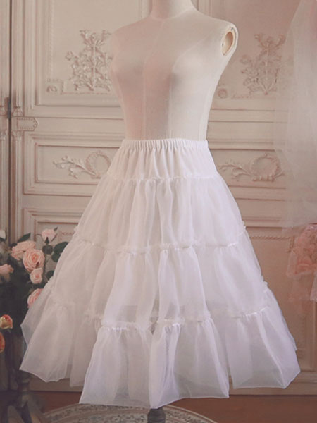 voile lolita petticoat jupe de jupon lolita blanc plissé déguisements halloween