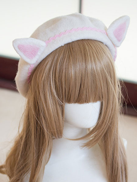 Image of Dolce Lolita Beret Cat Ear Wool Lolita Hat