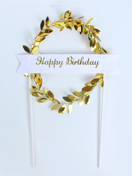 Image of Cake Topper Wreath Happy Birthday Party Decorations Halloween