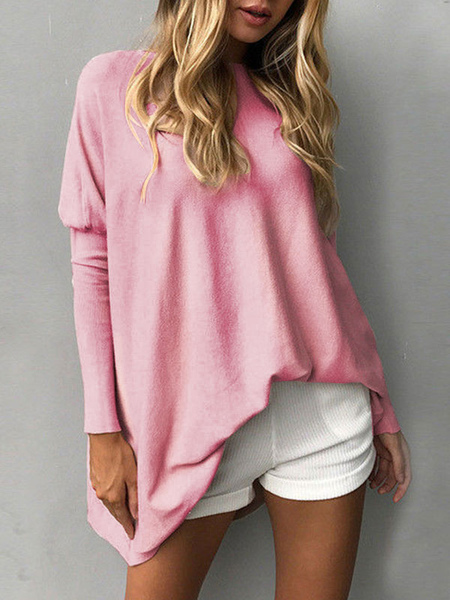 Image of Oversized Women Sweater Batwing Long Sleeve Pullover Sweater