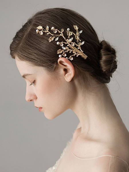 Wedding Hair Clip Gold Headpieces Bridal Hair Accessories
