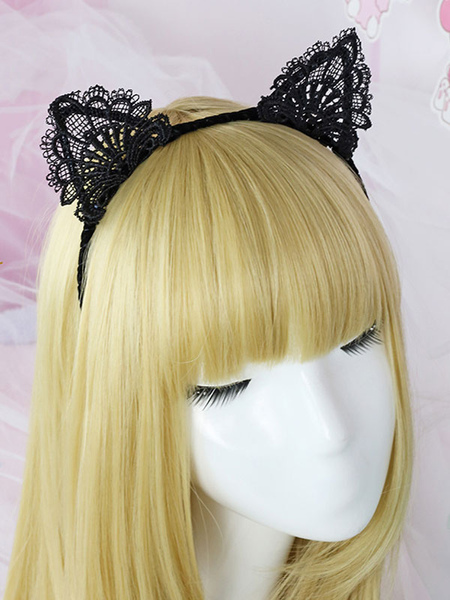 Image of Sweet Lolita Hair Clasp Lace Accessorio per capelli Lolita nero