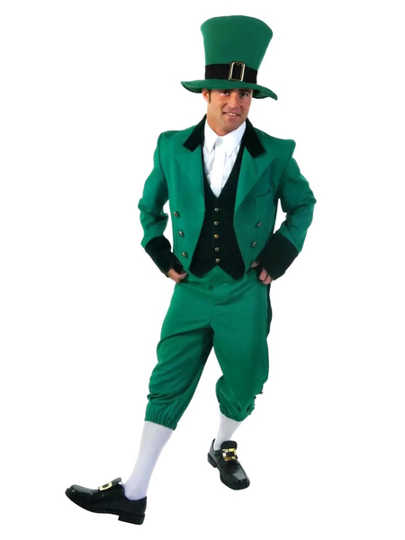 Milanoo Irish Holiday Costume Saint Patrick's Day Texudo Set Men St. Patrick's Day Outfit